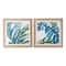 Set of 2 Blue Sea Grass Eclectic Botanical Wall Decor, 29" x 29"